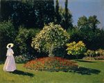 Жанна-Маргарита Лекадр в саду 1866